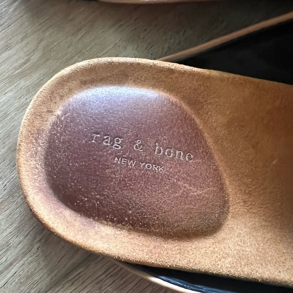 Rag & Bone Ansley Loafer Mule in Cinnamon Leather size 37.5 (US 7.5) - Picture 8 of 10